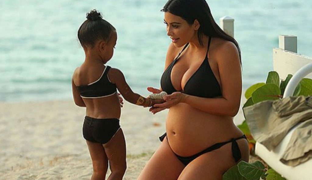 kim kardashian pregnant bikini